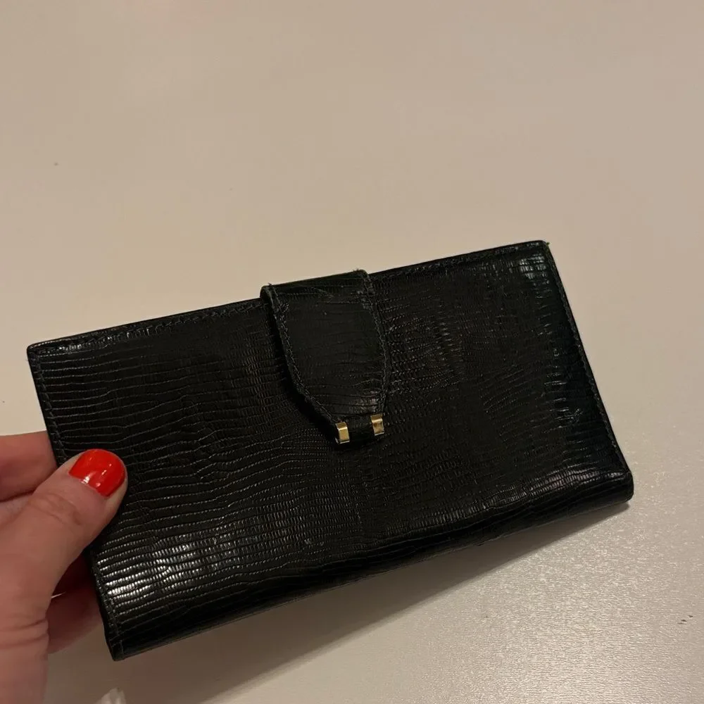 🎀Vintage🎀 Parri’s Firenze Leather Dark Green Wallet Made in Italy